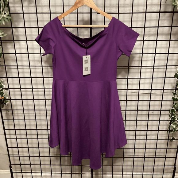 Sarin Mathews Off The Shoulder Flare Dress B132 - Picture 1 of 2